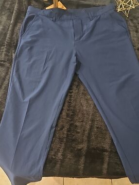 adidas Men's Navy Dress Pants - Classic Straight Fit
